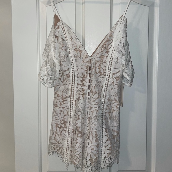White Lace Romper - Picture 3 of 5